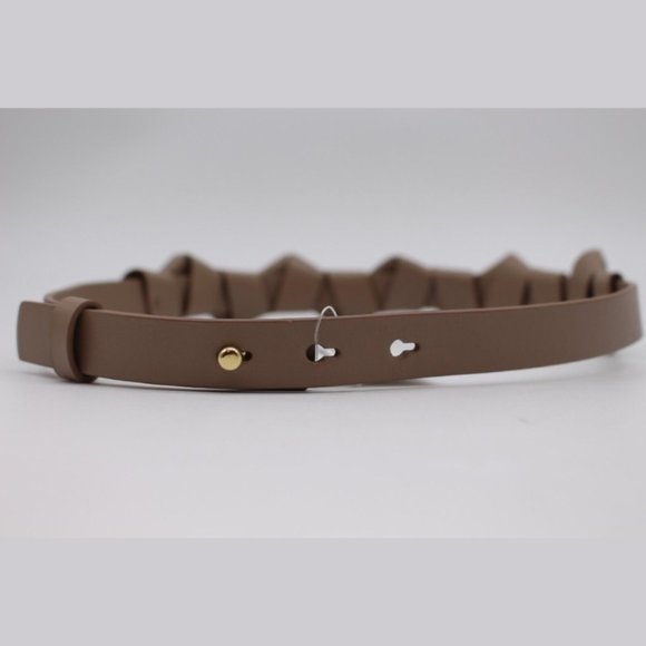 $590 Salvatore Ferragamo BEIGE BRAIDED CALF Leather Belt Size 85, 90 - Picture 4 of 9